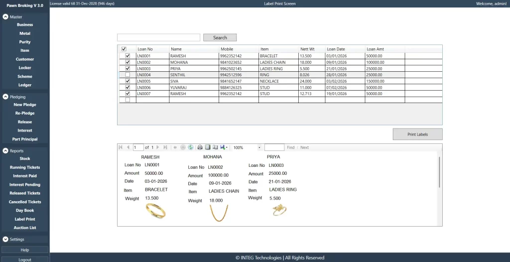 Pawn Broking Software