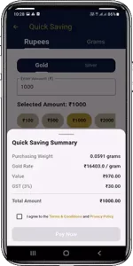 Gold Savings Mobile App